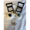 Image 1 : 5 SEMI PRECIOUS STONES - NATURAL CITRINE, OBSIDIAN, ADENTUREINE, LUMERIAN, AND PYRITE W/ CRYSTAL HEA