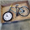 Image 2 : LARGE GLASS VASE AND DECORATIVE BIKE CLOCK