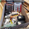 Image 1 : TRAY OF BATTERIES, THERMOMETERS, FLASHLIGHTS AND MORE