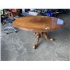 Image 1 : ANTIQUE TILTING LOO TABLE ON CASTERS, MISSING PINS