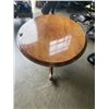 Image 2 : ANTIQUE TILTING LOO TABLE ON CASTERS, MISSING PINS