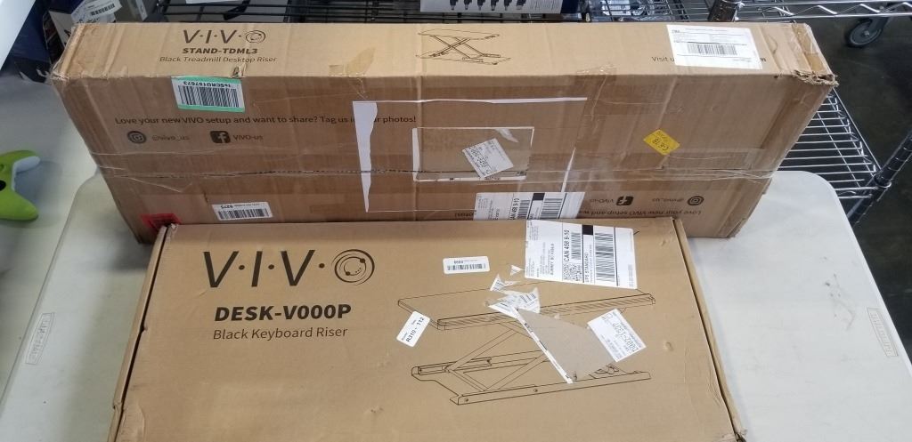 Treadmill Riser VIVO BLACK KEYBOARD RISER AND TREADMILL DESKTOP RISER