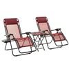 Image 1 : BRAND NEW 3PC ZERO GRAVITY CHAIR SET - 2 CHAIRS W/ CUP HOLDERS AND SIDE TABLE