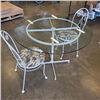 Image 1 : PATIO SET WITH GLASS TOP TABLE AND TWO CHAIRS