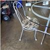 Image 2 : PATIO SET WITH GLASS TOP TABLE AND TWO CHAIRS