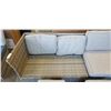 Image 2 : BRAND NEW PATIO RATTAN SOFA, 90 INCH LONG, WITH 3 OTTOMANS, MISSING ONE SEAT CUSHION