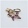 Image 2 : STERLING SILVER NATURAL AMETHYSTS (0.75CT) BROOCH, W/A $705.00. AMETHYSTS IS THE BIRTHSTONE FOR FEBR