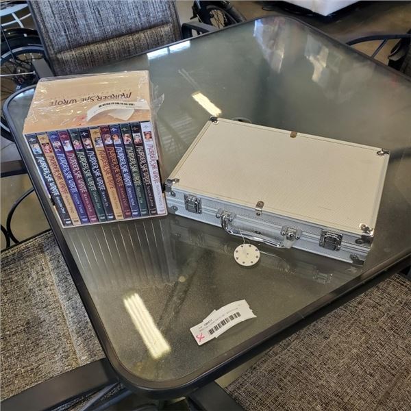 CASED POKER CHIP SET AND MURDER SHE WROTE DVD BOXSET