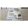 Image 1 : VIVO PNEUMATIC ARM TV MOUNT WITH TEMPERED GLASS SHELF, AND GLASS FLOATING WALL SHELF