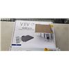 Image 2 : VIVO PNEUMATIC ARM TV MOUNT WITH TEMPERED GLASS SHELF, AND GLASS FLOATING WALL SHELF