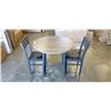 Image 1 : BRAND NEW 3PC DINETTE SET WITH LEATHER SEATS, AND DROIP SIDE TABLE