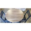 Image 2 : BRAND NEW 3PC DINETTE SET WITH LEATHER SEATS, AND DROIP SIDE TABLE