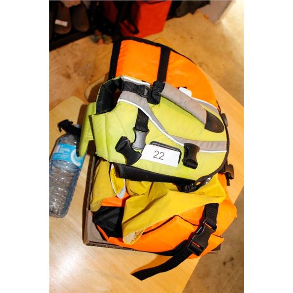 Rain Gear, Pet Life Jacket and Gloves