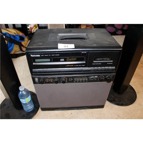 Venturer Karaoke Unit c/w Speakers