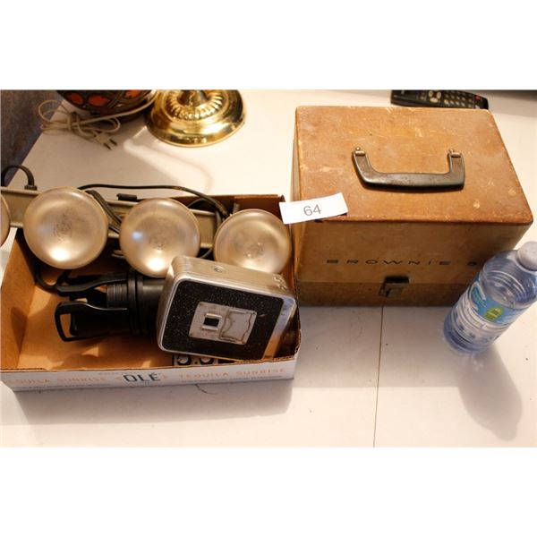 Vintage Camera, Lights and Brownie Camera