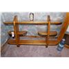 Image 2 : Wooden Shelf and Framed Pieces of Glass
