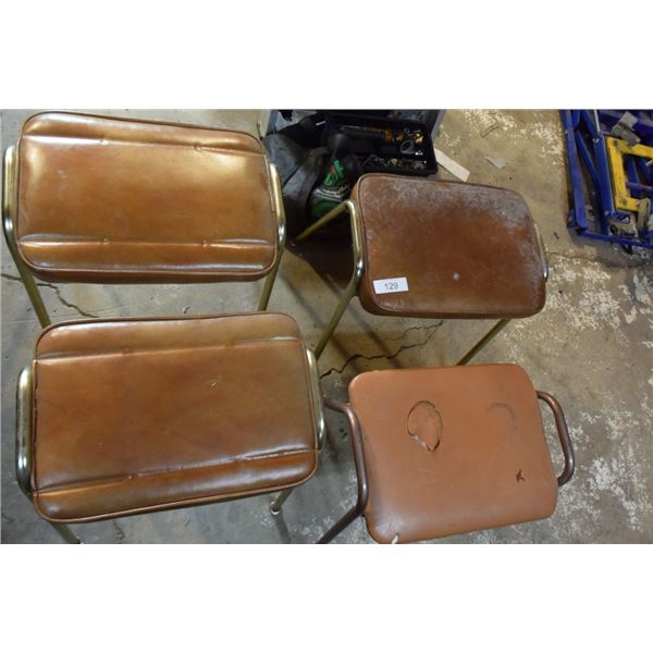 4 Vintage Stackable Stools