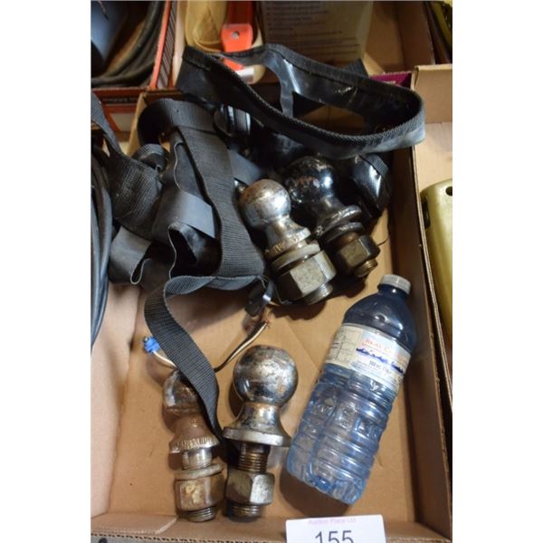 Misc Lot Of Trailer Hitch Balls and Bully Cargo Ne