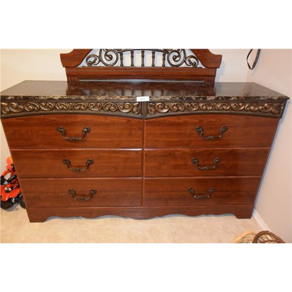 6drawer dresser with mirror