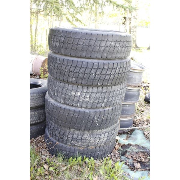 Set Of 6- 225/70R 19.5 Tires