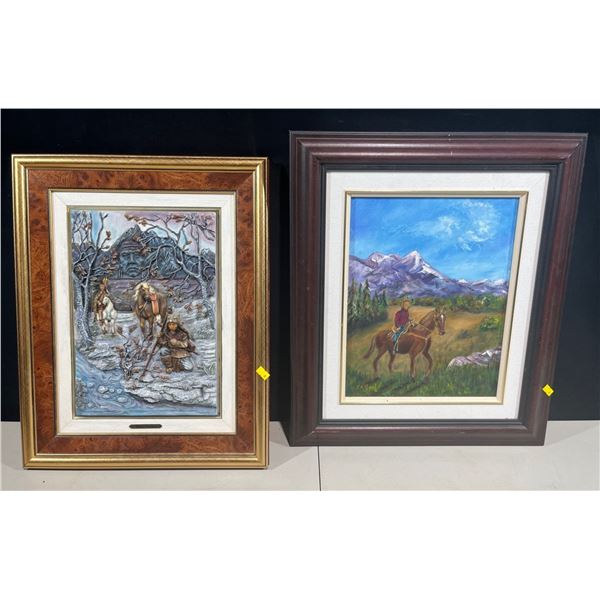 Esther Koziol Original Oil and a 3D Art Piece (11wx14h, 12wx16h)