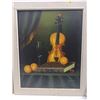 Image 2 : Leslie-Fibre Glass 3D sculpture (27.5wx27.5h), Tiranzia-Original Still Life (16wx20h, damaged frame)