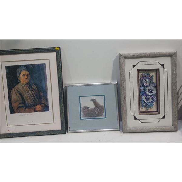 Paul Cezanne- Portrait of a Woman & Two Unknown Artists(16wx20h, 12wx18h, 12wx11h)