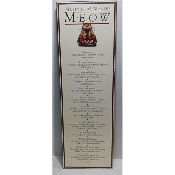 Musings of Master Meow Poster Board (11.75wx3h)