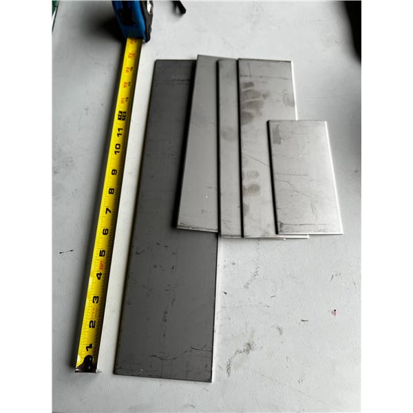 PLAQUE INOX 304 = ,125 X DIVERS / LOT DE 5