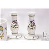 Image 2 : Selection of Portmeiron "The Botanic Garden" including a pair of 7 /2" candlesticks, 9" cylinder vas