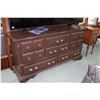 Image 1 : Semi-contemporary 8 drawer bedroom chest 33" high, 66" wide, 19" deep, and a headboard, footboard de