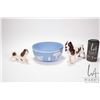 Image 1 : Wedgwood Jasperware 8" diameter bowl, Goebel spaniel 7 3/4" in length and a 6" long Beswick spaniel