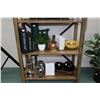 Image 1 : Selection of showhome decor including chrome cocktail shaker and martini glasses, glazed pottery cyl