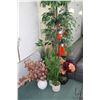 Image 3 : Selection of showhome decor including faux plants, leather wrapped tray, candles, glazed ceramic bud