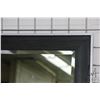 Image 2 : Full length framed, bevelled wall mirror 69" X 23" outside dimensions, note: local showhome decor. N