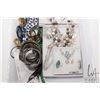 Image 2 : Tray lot of quality collectible jewellery including sterling silver, beaded necklaces, necklaces, ea