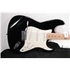 Image 2 : Silvertone six string electric guitar in black lacquered finish, note: one switch knob is missing, i