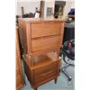 Image 2 : Mid century modern walnut bedroom suite made by Princeville including 72" wide six drawer mirrored d