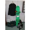 Image 1 : Blunt 151 Burton snowboard with bindings and soft case, Ride snowboard jacket size medium, Ultimate 