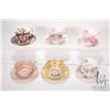 Image 1 : Six china cups and saucers including Aynsley, Royal Albert, Queens etc. Note: This item is not avail