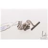 Image 2 : 18kt white gold tie pin set with genuine white diamond center gemstone