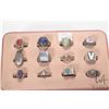 Image 1 : Tray lot of vintage and collectible rings including some sterling, some gemstone and age set etc.