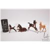 Image 1 : Four Beswick horses including three standing, ranging from 3 1/2" -5" high and one sitting