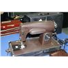 Image 2 : Vintage Kenmore portable electric sewing machine with Singer bakelite/ like foot pedal and hard case