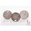 Image 2 : Three silver coins including 1922 Liberty dollar, a unidentified dated Morgan dollar and a Netherlan
