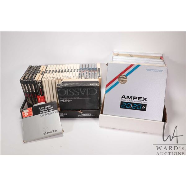 Large selection of reel to reel tapes of unknown content