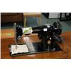 Image 2 : Singer Electric sewing machine, model EE653825 in sewing cabinet with stool plus accordion style sew