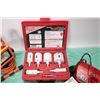 Image 2 : Six piece Task hole saw set, two work lamps, Milwaukee cordless 3/8" drill/ driver no. 2407-20, Milw