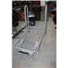 Image 1 : Four wheeled, two handled metal cart with front castors