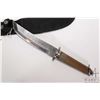 Image 2 : Vintage bayonet with 17" blade, includes leather and metal scabbard, note: knife has been chromed pl